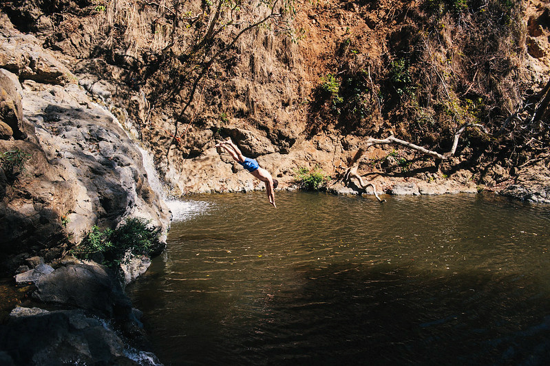 cliff diving